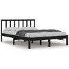 vidaXL Bed Frame without Mattress Black 120x190 cm Small Double Solid Wood Pine