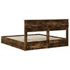 vidaXL Storage Bed with Drawer Smoked Oak 180 x 200 cm Engineered Wood