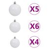 vidaXL Artificial Pre-lit Christmas Tree with Ball Set 120 cm Green