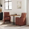 vidaXL Dining Chairs with Wheels 2 pcs Shiny brown 57 x 67 x 98 cm