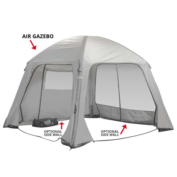 Bo-Camp Inflatable Party Tent Air Gazebo 365x365 cm Grey