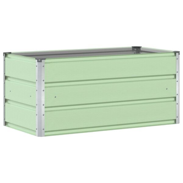 vidaXL Planter Pastel Green 100 x 50 x 45 cm Galvanised Steel