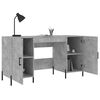 vidaXL Desk Concrete Grey 140x50x75 cm Engineered Wood
