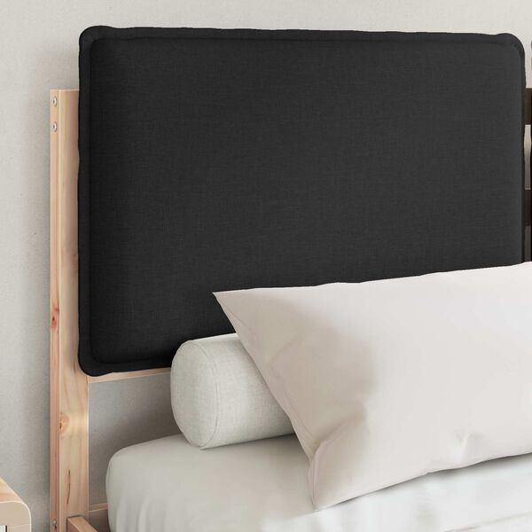 vidaXL Bed Frame with Upholstered Headboard Black 160 x 200 cm
