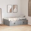 vidaXL Bed Frame with Drawer Grey Sonoma 100 x 200 cm Engineered Wood