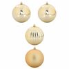 vidaXL Christmas Bauble Set 4 pcs Gold Plastic