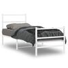 vidaXL Metal Bed Frame without Mattress with Footboard&nbsp;White 80x200cm