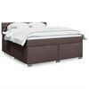vidaXL Box Spring Bed with Mattress Dark Brown 180x200 cm Fabric