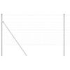 vidaXL Ground Fix Welded Wire Fence 50 x 1.2 m Galvanised Steel Silver
