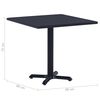 vidaXL Garden Table Black 80x80x75 cm