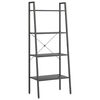 vidaXL 4-Tier Standing Shelf Black 56x35x140 cm