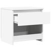 vidaXL Bedside Cabinet High Gloss White 40x30x39 cm Engineered Wood