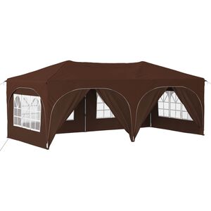vidaXL Pop-up Party Tent Brown 575 x 288 x 245 cm Oxford Fabric