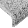 vidaXL Stair Mats 30 pcs 65x24x4 cm Light Grey Half Round Large
