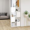 vidaXL Book Cabinet Room Divider White 60x24x124.5 cm Engineered Wood