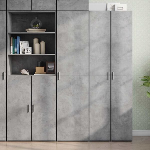 vidaXL Highboard Concrete Grey 45x42.5x185 cm Engineered Wood