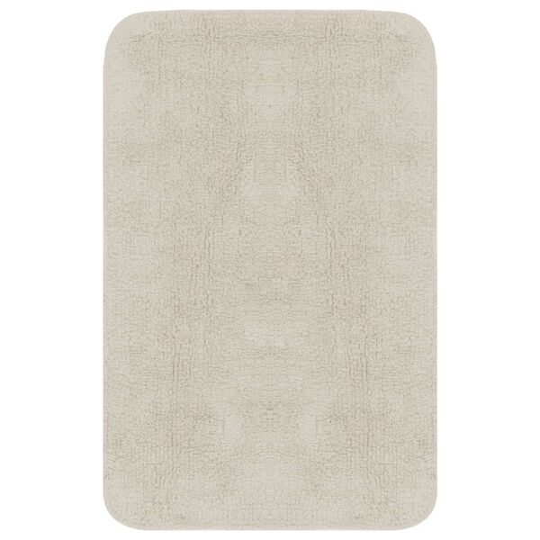 vidaXL Bathroom Mat Set 3 Pieces Fabric White