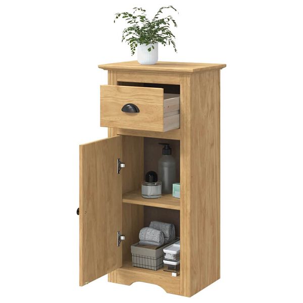 vidaXL Bathroom Cabinet with Drawer BODO Honey Brown 44 x 30 x 90 cm