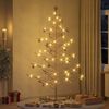 vidaXL Wooden Christmas Tree with Stand Brown 210 cm Solid pine wood