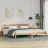 vidaXL Bed Frame with Headboard Brown 180 x 200 cm Solid Pine Wood