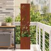 vidaXL Garden Privacy Screen Rusty 32 x 140 cm Weathering steel
