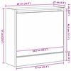 vidaXL Shoe Cabinet Artisan oak 60 x 21 x 57 cm Engineered wood