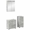 vidaXL Bathroom Furniture Set TULUM 3 pcs Concrete Grey