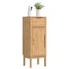 vidaXL Bathroom Cabinet with Drawer FLORO Wax Brown 35 x 30 x 90 cm