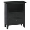 vidaXL Bedside Cabinet Black 60x30x75 cm Solid Wood Mahogany