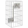 vidaXL Gabion Column Silver 25 x 25 x 50 cm Stainless Steel