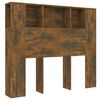 vidaXL Headboard Cabinet Smoked Oak 120x18.5x102.5 cm
