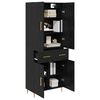 vidaXL Highboard Black Oak 69.5 x 34 x 180 cm Engineered Wood