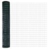 vidaXL Euro Fence with Post 10 x 1.5 m PVC-Coated Steel Green Mesh