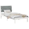vidaXL Bed Frame with Upholstered Headboard White 90 x 190 cm
