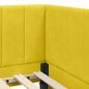vidaXL Corner Bed Frame with Headboard Yellow 90 cm x 200 cm Velvet