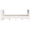 vidaXL Bed Frame without Mattress White 135x190 cm Double Solid Wood Pine