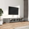 vidaXL 3 Piece TV Cabinet Set with LED Lights Grey Sonoma Engineered Wood