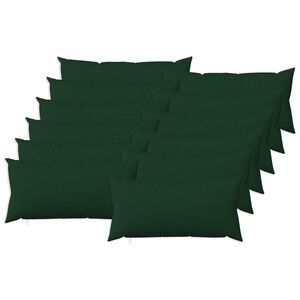 vidaXL Cushion Cover 12 pcs HEERLEN Dark Green 40 x 80 cm Fabric