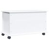 vidaXL Storage Chest with Wheels ALTA White 73x39.5x43 cm Solid Wood Pine