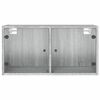 vidaXL Wall Cabinets with Glass Doors 2 pcs Grey Sonoma 68.5x37x35 cm
