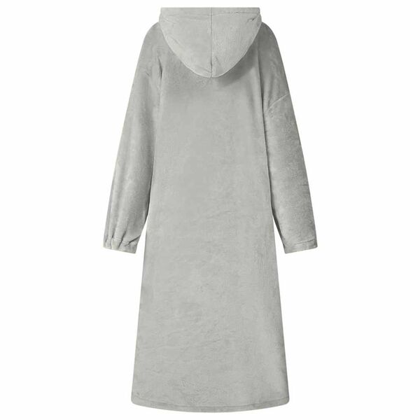 vidaXL Blanket Hoodie Grey S Flannel