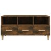 vidaXL TV Cabinet Smoked Oak 102x36x50 cm Engineered Wood
