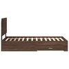 vidaXL Bed Frame with Headboard Brown Oak 75 x 190 cm Engineered Wood