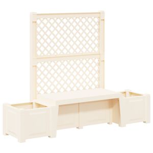 vidaXL Garden Bench Kopenhagen White 173 x 49 x 135.5 cm PP