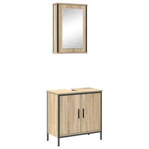 vidaXL Bathroom Furniture Set 2 pcs Brown 60 x 30 x 60 cm