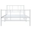 vidaXL Metal Bed Frame without Mattress with Footboard White 90x190cm