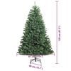 vidaXL Artificial Hinged Christmas Tree Green 120 cm PVC and Metal