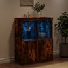 vidaXL Sideboard with LED Lights Smoked Oak 81x37x100 cm