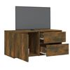 vidaXL TV Cabinet Smoked Oak 80x34x36 cm Engineered Wood