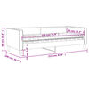 vidaXL Daybed with Mattress Light Grey 90x190 cm Fabric